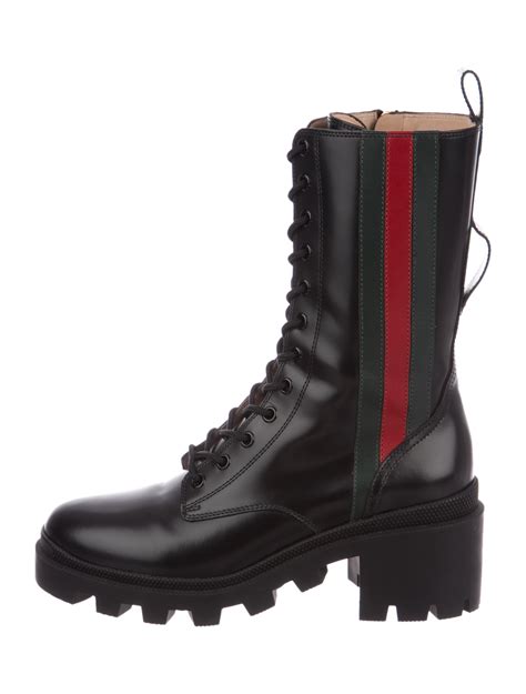 gucci trip leather boots|Gucci leather boots sale.